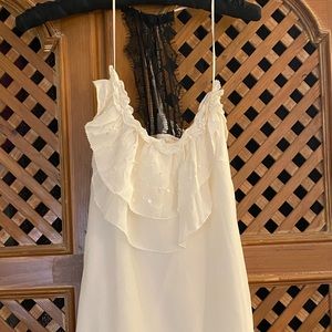 Silk cami with back lace